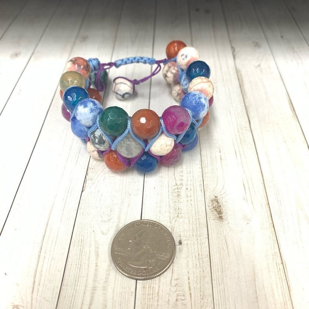 Chunky Genuine Crystal Stone Bracelet‎